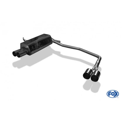 Sportschalldämpfer mit links/rechts je 2 Endrohren 76mm (Typ 10), inkl. TÜV-Teilegutachten!