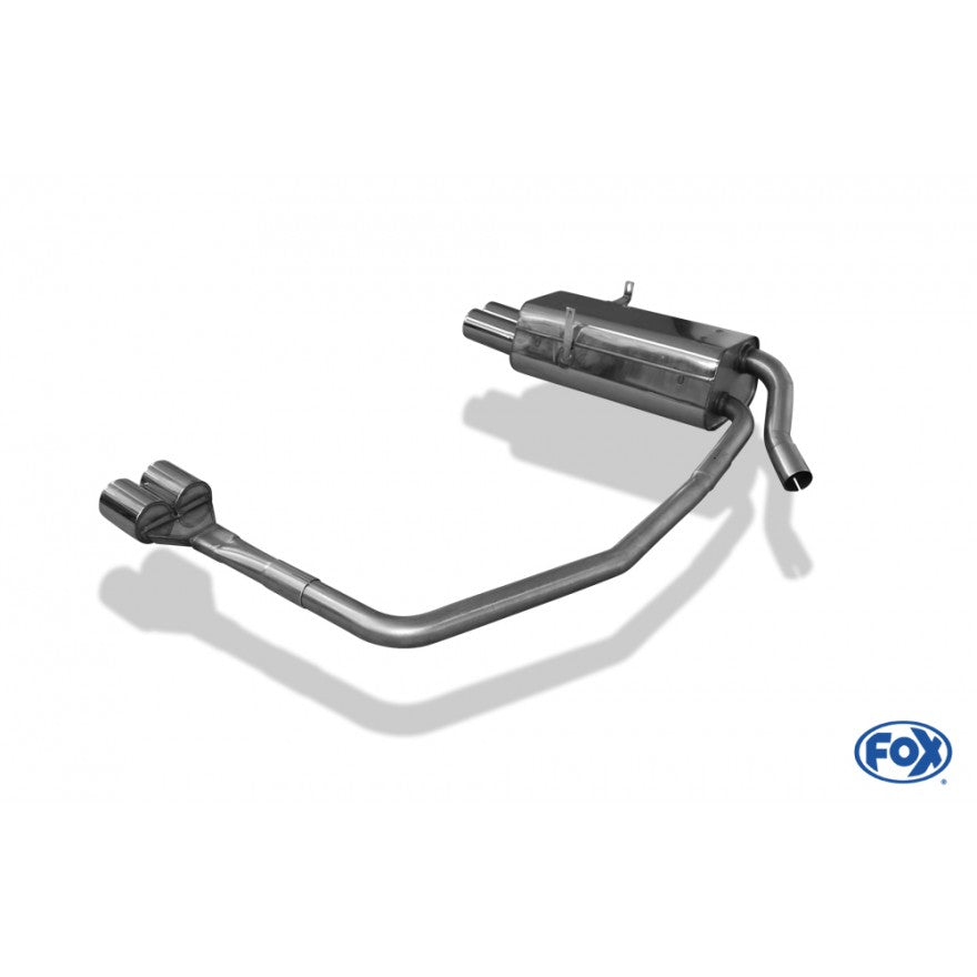 Sportschalldämpfer mit links/rechts je 2 Endrohren 76mm (Typ 13), inkl. TÜV-Teilegutachten!