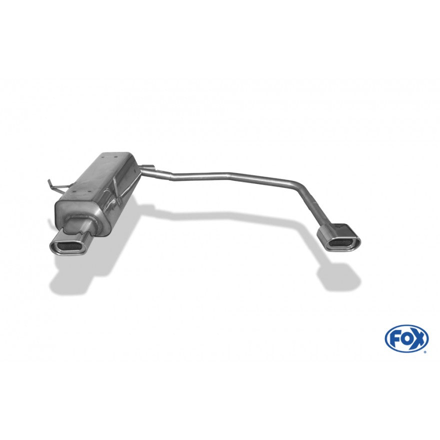 Sportschalldämpfer mit links/rechts je 1 Endrohr 135x80mm (Typ 53), inkl. TÜV-Teilegutachten!