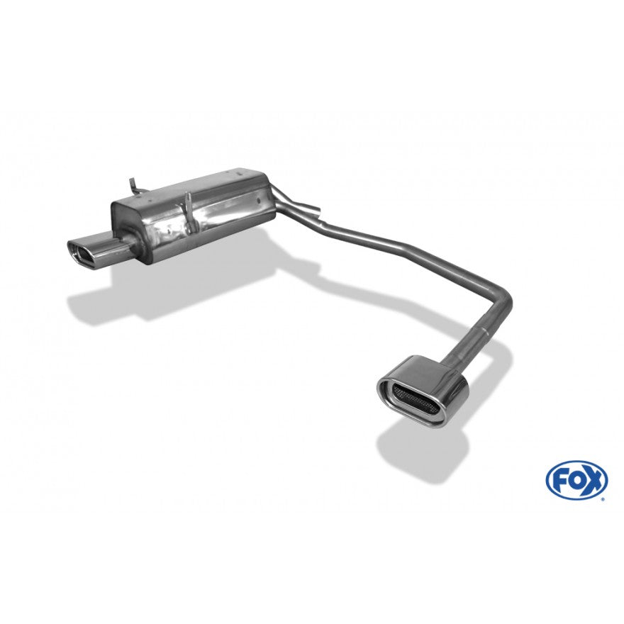 Sportschalldämpfer mit links/rechts je 1 Endrohr 135x80mm (Typ 53), inkl. TÜV-Teilegutachten!