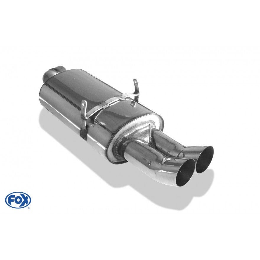 Sportschalldämpfer mit 2 Endrohren 76mm (Typ 18), inkl. TÜV-Teilegutachten!