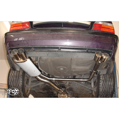 Halbanlage ab KAT mit links/rechts je 2 Endrohren 76mm (Typ 10), inkl. TÜV-Teilegutachten!