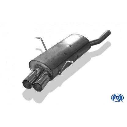 Sportschalldämpfer mit 2 Endrohren 76mm (Typ 10), inkl. (EG-) GENEHMIGUNG!