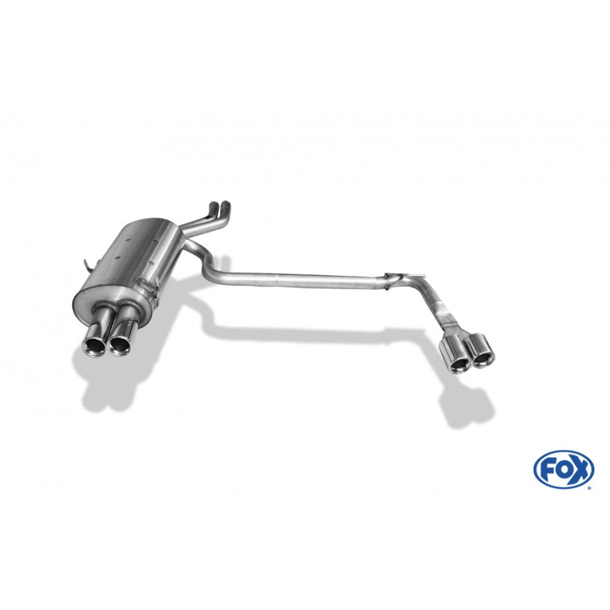 Sportschalldämpfer mit links/rechts je 2 Endrohren 76mm (Typ 13), inkl. (EG-) GENEHMIGUNG!