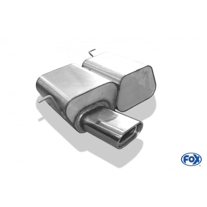Sportschalldämpfer mit 1 Endrohr 135x80mm (Typ 53), inkl. (EG-) GENEHMIGUNG!