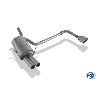 Sportschalldämpfer mit links/rechts je 2 Endrohren 76mm (Typ 10), inkl. TÜV-Teilegutachten!