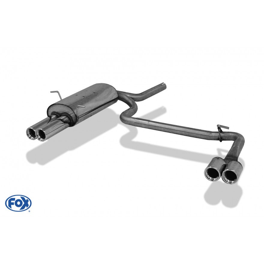 Sportschalldämpfer mit links/rechts je 2 Endrohren 76mm (Typ 13), inkl. TÜV-Teilegutachten!