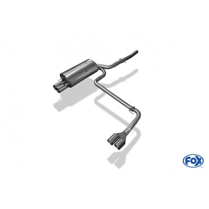 Sportschalldämpfer mit links/rechts je 2 Endrohren 76mm (Typ 10), inkl. (EG-) GENEHMIGUNG!
