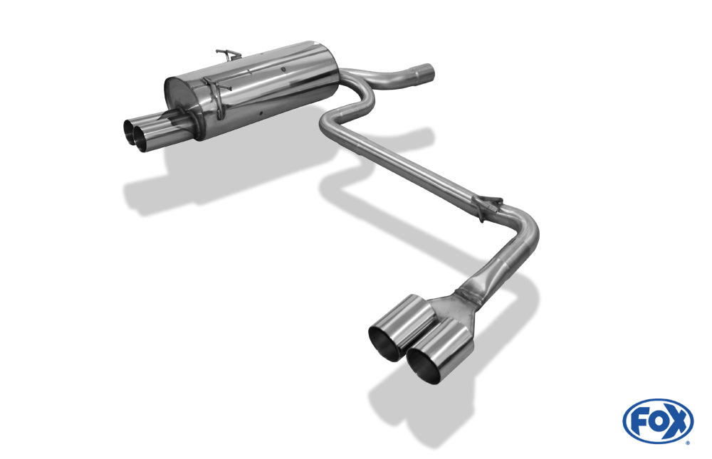 Sportschalldämpfer mit links/rechts je 2 Endrohren 76mm (Typ 10), inkl. (EG-) GENEHMIGUNG!