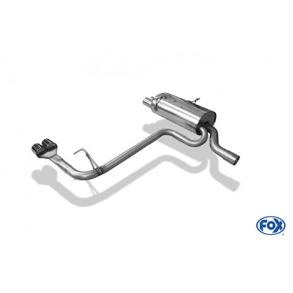 Sportschalldämpfer mit links/rechts je 2 Endrohren 76mm (Typ 13), inkl. (EG-) GENEHMIGUNG!