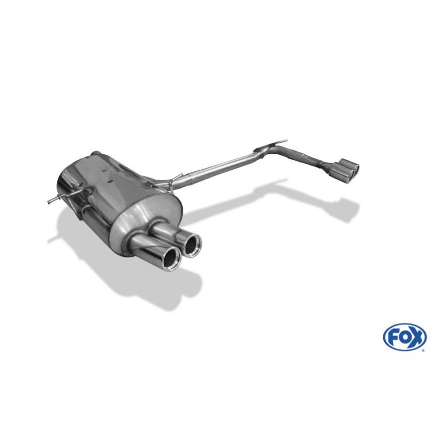 Sportschalldämpfer mit links/rechts je 2 Endrohren 76mm (Typ 13), inkl. (EG-) GENEHMIGUNG!
