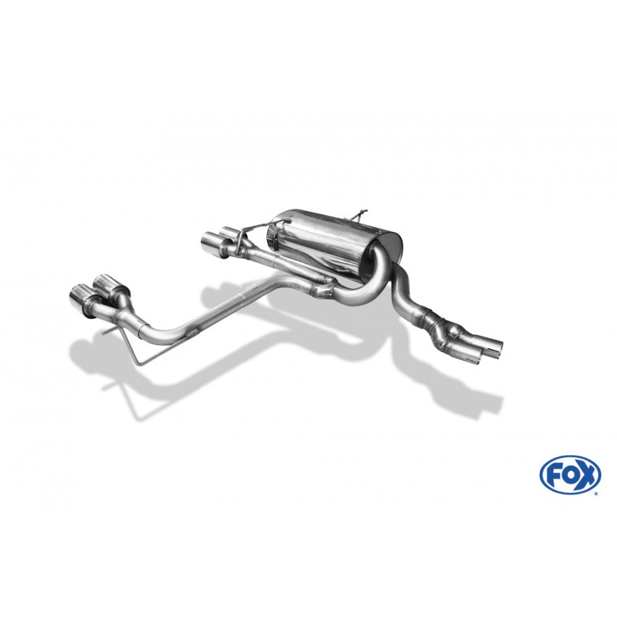 Sportschalldämpfer mit links/rechts je 2 Endrohren 90mm (Typ 14), inkl. (EG-) GENEHMIGUNG!