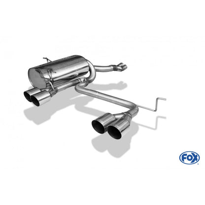Sportschalldämpfer mit links/rechts je 2 Endrohren 90mm (Typ 14), inkl. (EG-) GENEHMIGUNG!
