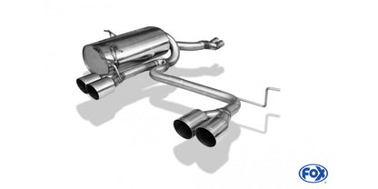 Sportschalldämpfer mit links/rechts je 2 Endrohren 90mm (Typ 14) M3-Optik (Variante 2), inkl. (EG-) GENEHMIGUNG!