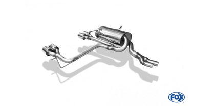 Sportschalldämpfer mit links/rechts je 2 Endrohren 90mm (Typ 14) M3-Optik (Variante 2), inkl. (EG-) GENEHMIGUNG!