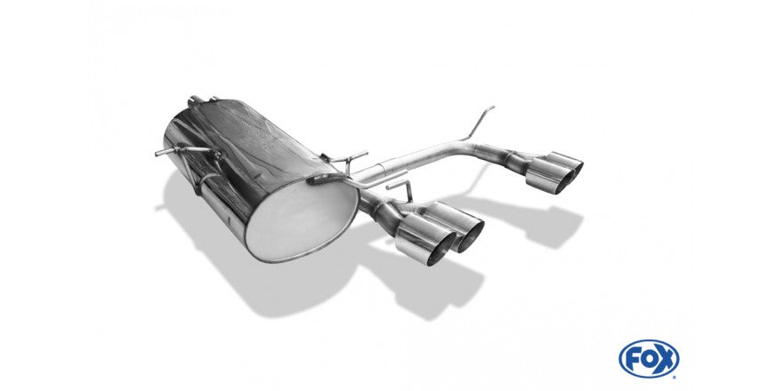 Sportschalldämpfer mit links/rechts je 2 Endrohren 90mm (Typ 14) M3-Optik (Variante 2), inkl. (EG-) GENEHMIGUNG!