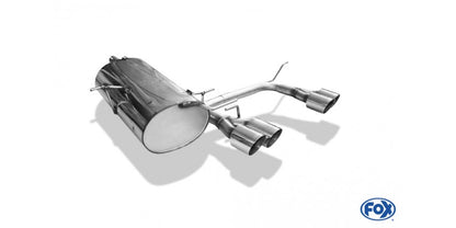 Sportschalldämpfer mit links/rechts je 2 Endrohren 90mm (Typ 14) M3-Optik (Variante 2), inkl. (EG-) GENEHMIGUNG!