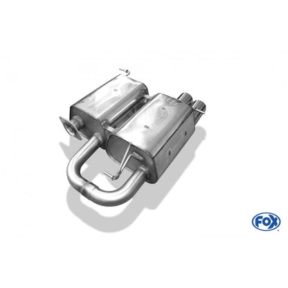Sportschalldämpfer mit 2 Endrohren 76mm (Typ 13), inkl. (EG-) GENEHMIGUNG!