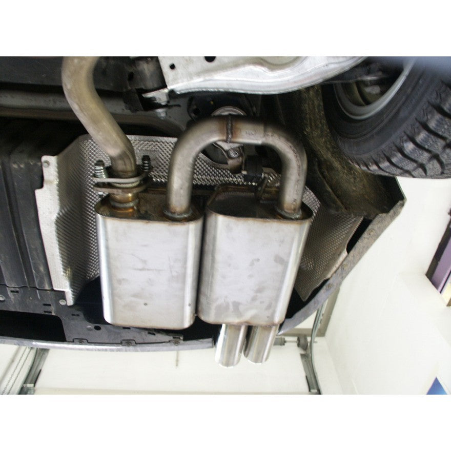 Sportschalldämpfer mit 2 Endrohren 76mm (Typ 13), inkl. (EG-) GENEHMIGUNG!