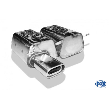 Sportschalldämpfer mit 1 Endrohr 135x80mm (Typ 53), inkl. (EG-) GENEHMIGUNG!