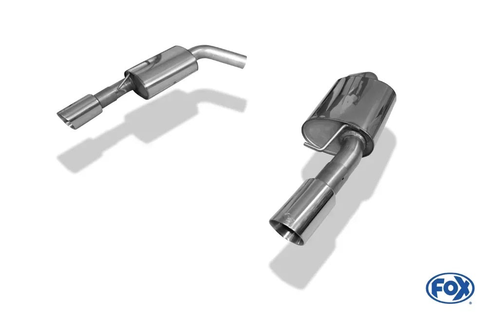 Sportschalldämpfer mit links/rechts je 1 Endrohr 90mm (Typ 25), inkl. (EG-) GENEHMIGUNG!