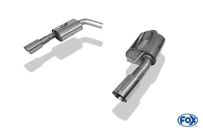 Sportschalldämpfer mit links/rechts je 1 Endrohr 90mm (Typ 25), inkl. (EG-) GENEHMIGUNG!