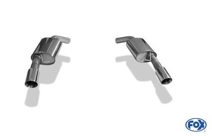 Sportschalldämpfer mit links/rechts je 1 Endrohr 90mm (Typ 25), inkl. (EG-) GENEHMIGUNG!