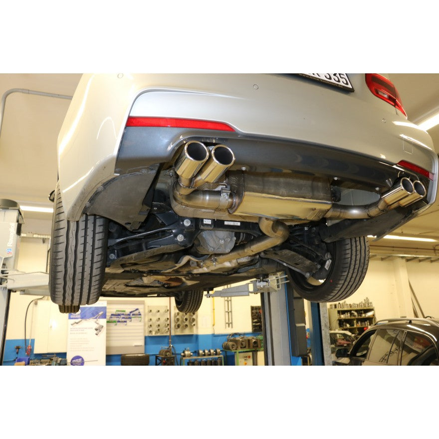 Sportschalldämpfer mit links/rechts je 2 Endrohren 80mm (Typ 12), inkl. (EG-) GENEHMIGUNG!