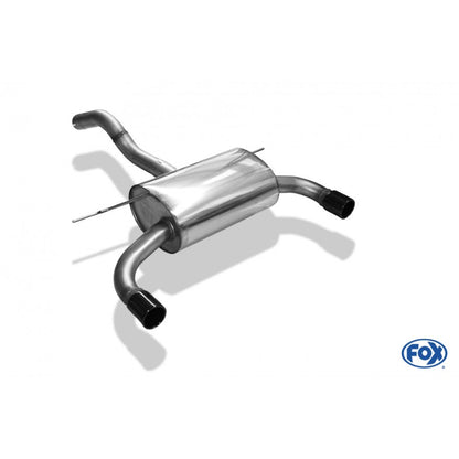 Sportschalldämpfer mit links/rechts je 1 Endrohr 80mm (Typ 12) schwarz, inkl. (EG-) GENEHMIGUNG!