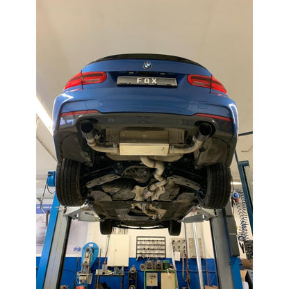 Sportschalldämpfer mit links/rechts je 1 Endrohr 100mm (Typ 25) schwarz emalliert, inkl. (EG-) GENEHMIGUNG!