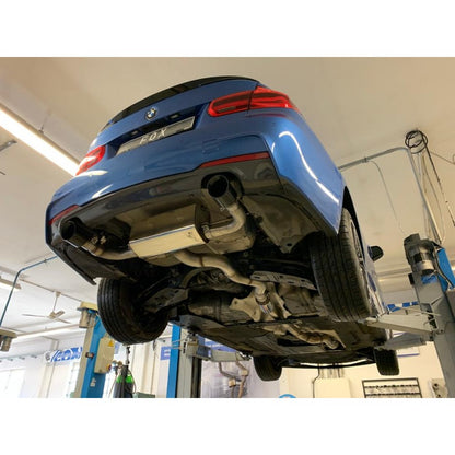 Sportschalldämpfer mit links/rechts je 1 Endrohr 100mm (Typ 25) schwarz emalliert, inkl. (EG-) GENEHMIGUNG!