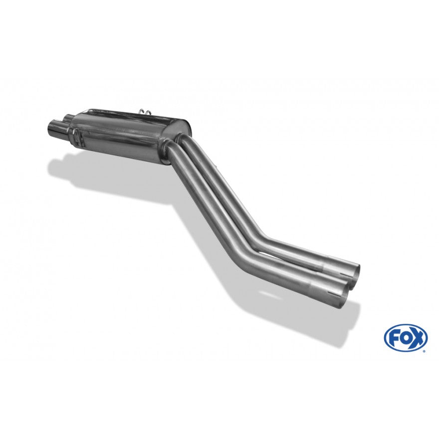 Sporschalldämpfer mit 2 Endrohren 76mm (Typ 10), KEINE (EG-) GENEHMIGUNG!