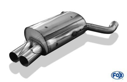 Sportschalldämpfer mit 2 Endrohren 76mm (Typ 10), inkl. (EG-) GENEHMIGUNG!