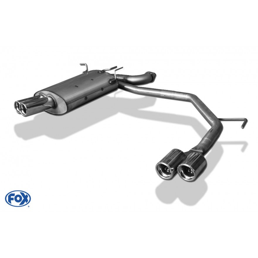 Sportschalldämpfer mit links/rechts je 2 Endrohren 76mm (Typ 13), inkl. (EG-) GENEHMIGUNG!