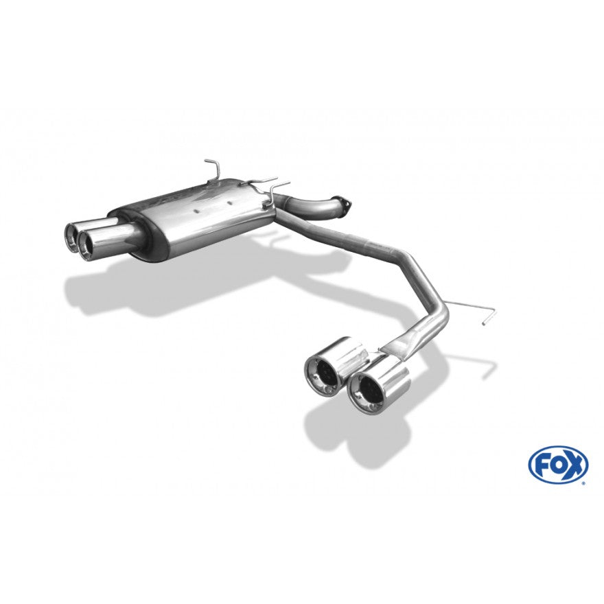 Sportschalldämpfer mit links/rechts je 2 Endrohren 90mm (Typ 13), inkl. (EG-) GENEHMIGUNG!