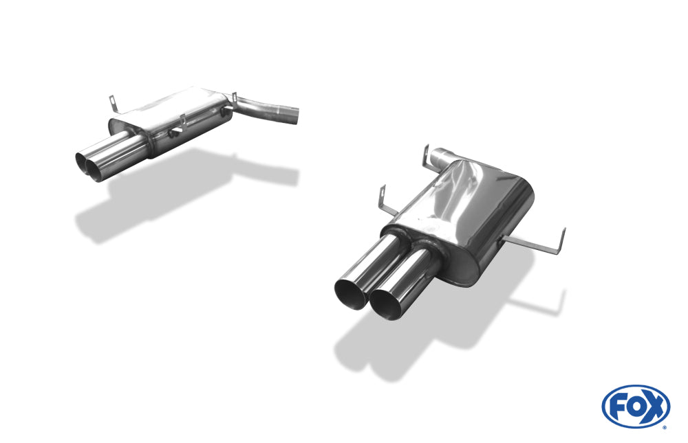 Sportschalldämpfer mit links/rechts je 2 Endrohren 80mm (Typ 10), KEINE (EG-) GENEHMIGUNG!