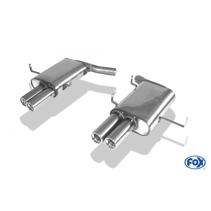 Sportschalldämpfer mit links/rechts je 2 Endrohren 80mm (Typ 13), KEINE (EG-) GENEHMIGUNG!