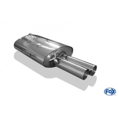 Sportschalldämpfer mit 2 Endrohren 76mm (Typ 10), inkl. TÜV-Teilegutachten!