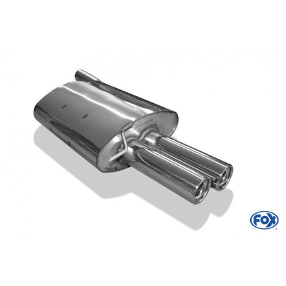 Sportschalldämpfer mit 2 Endrohren 76mm (Typ 13), inkl. TÜV-Teilegutachten!