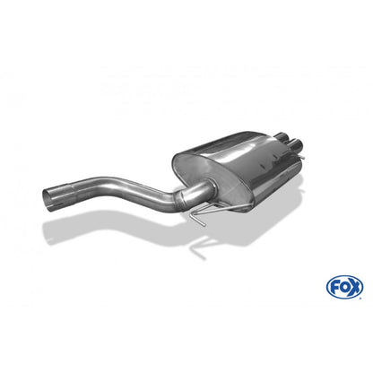 Sportschalldämpfer mit 2 Endrohren 76mm (Typ 13), inkl. TÜV-Teilegutachten!