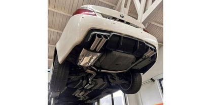 Sportschalldämpfer mit links/rechts je 2 Endrohren 80mm (Typ 10) M5-Optik, inkl. TÜV-Teilegutachten!