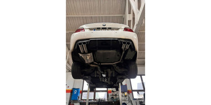 Sportschalldämpfer mit links/rechts je 2 Endrohren 80mm (Typ 10) M5-Optik, inkl. TÜV-Teilegutachten!