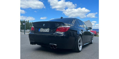 Sportschalldämpfer mit links/rechts je 2 Endrohren 90mm (Typ 10) M5-Optik, inkl. TÜV-Teilegutachten!