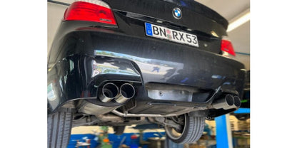 Sportschalldämpfer mit links/rechts je 2 Endrohren 90mm (Typ 10) M5-Optik, inkl. TÜV-Teilegutachten!