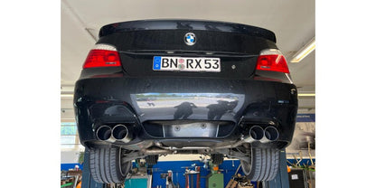 Sportschalldämpfer mit links/rechts je 2 Endrohren 90mm (Typ 10) M5-Optik, inkl. TÜV-Teilegutachten!