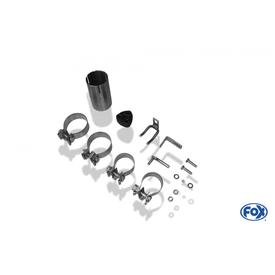 Sportschalldämpfer mit links/rechts je 2 Endrohren 76mm (Typ 10), inkl. TÜV-Teilegutachten!