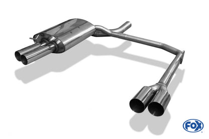 Sportschalldämpfer mit links/rechts je 2 Endrohren 90mm (Typ 10), inkl. TÜV-Teilegutachten!