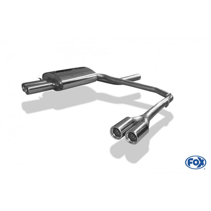 Sportschalldämpfer mit links/rechts je 2 Endrohren 76mm (Typ 13), inkl. TÜV-Teilegutachten!