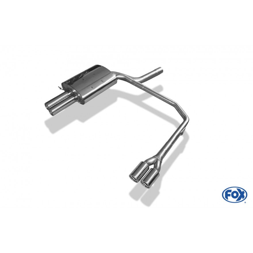 Sportschalldämpfer mit links/rechts je 2 Endrohren 76mm (Typ 13), inkl. TÜV-Teilegutachten!