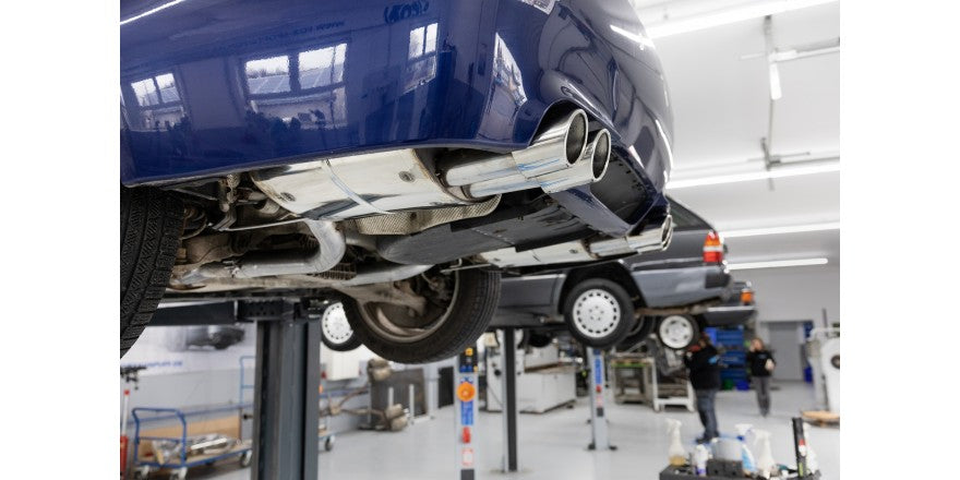 Sportschalldämpfer mit links/rechts je 2 Endrohren 115x85mm (Typ 32), inkl. (EG-) GENEHMIGUNG!